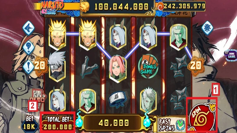 Slot quay hũ Naruto đổi thưởng